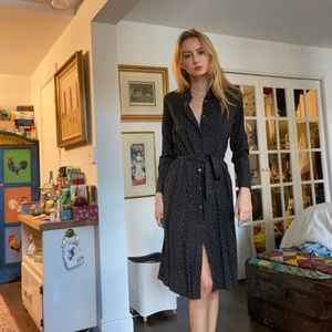 Polka dot wrap dress Uniqlo